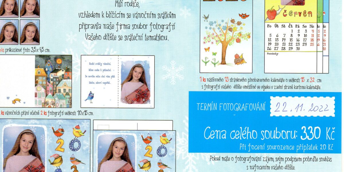 Vánoční focení - základní škola Žákovská