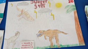 Výtvarná soutěž Dinosauři - základní škola Žákovská